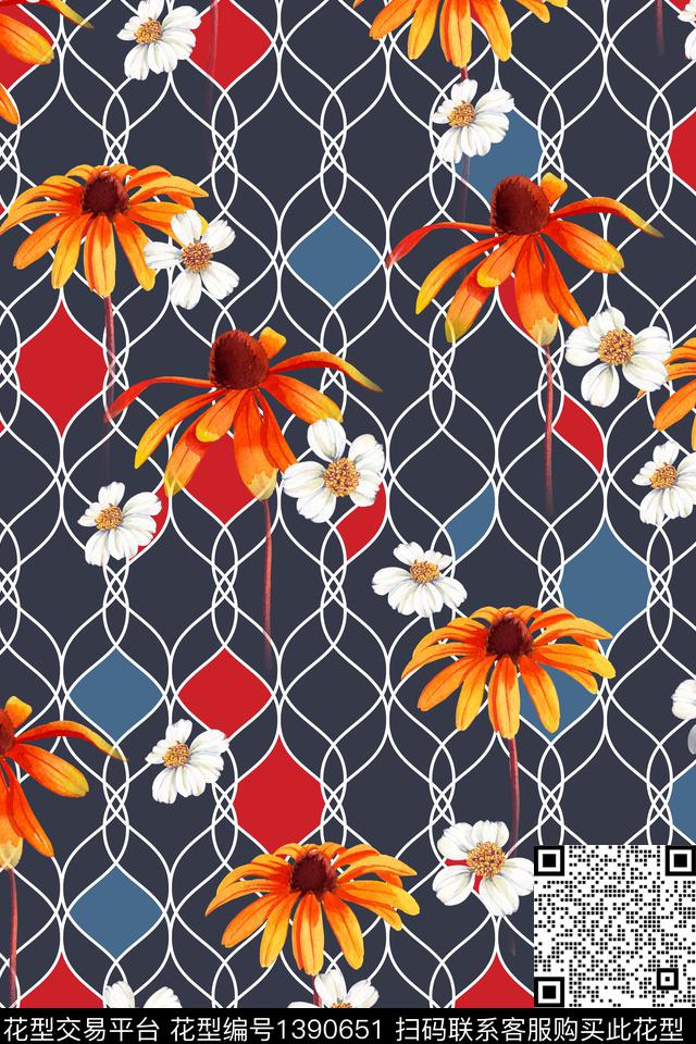 2020-12-22.jpg - 1390651 - 几何 几何花卉 花卉 - 数码印花花型 － 女装花型设计 － 瓦栏