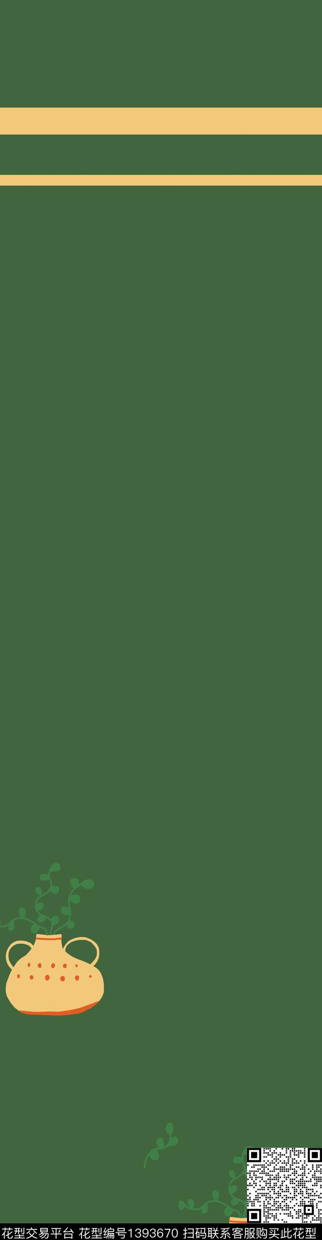 陶意.jpg - 1393670 - 线条 几何 插画 - 传统印花花型 － 床品花型设计 － 瓦栏