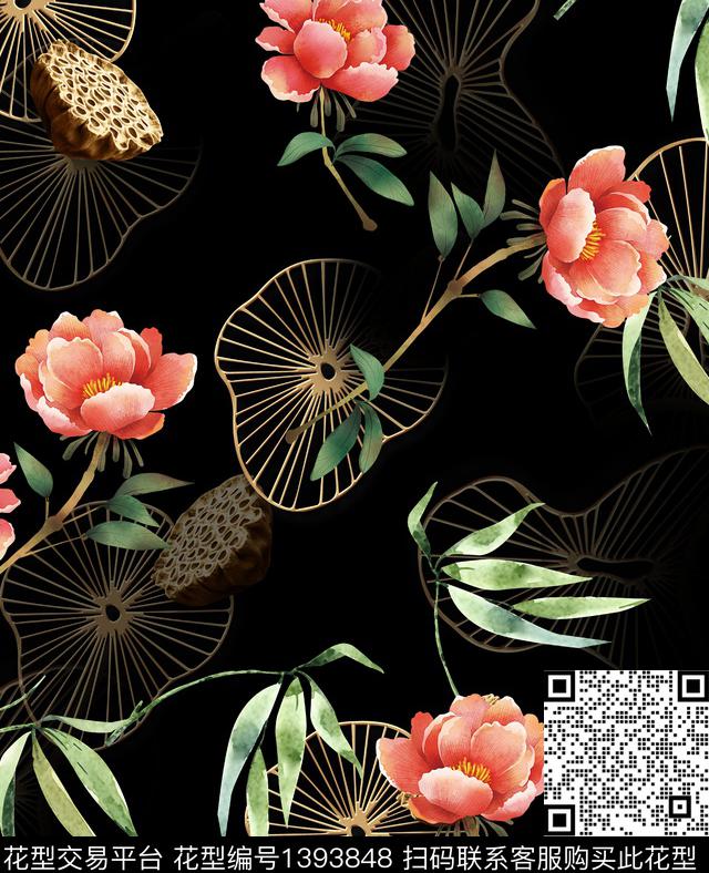 2021 1 9 2.jpg - 1393848 - 连衣裙 女装 花卉 - 传统印花花型 － 女装花型设计 － 瓦栏