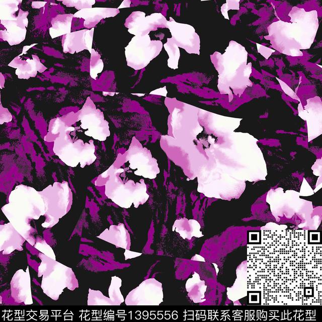 210116.jpg - 1395556 - 几何 扎染花型 水墨风 - 数码印花花型 － 女装花型设计 － 瓦栏