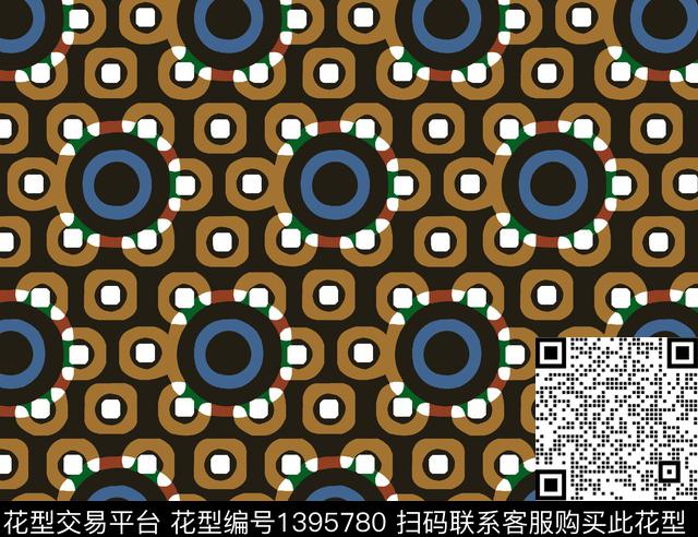 几何菱形男装传统印花花型下载（图片编号: 1395780） - 瓦栏（Walan）