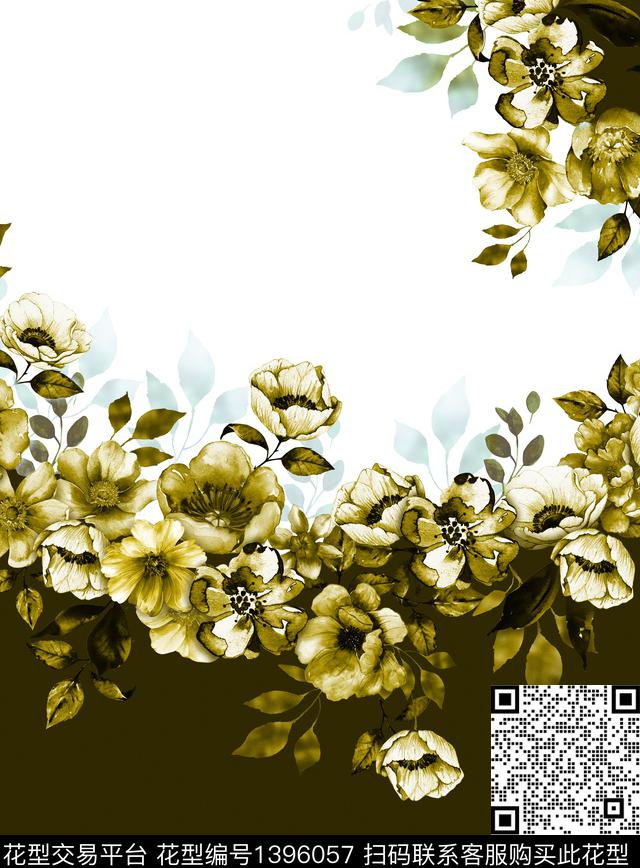 定位花女装定位花花卉数码印花花型下载（图片编号: 1396057） - 瓦栏（Walan）