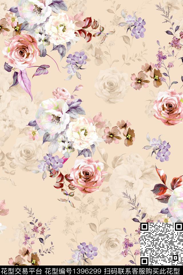 xz4.jpg - 1396299 - 花卉 小清新 真丝 - 数码印花花型 － 女装花型设计 － 瓦栏