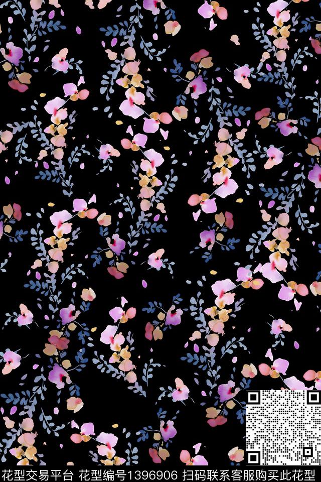 A-2021-01-08.jpg - 1396906 - 抽象花卉 小碎花 可爱趣味 - 数码印花花型 － 女装花型设计 － 瓦栏