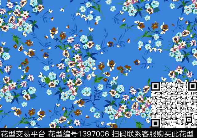 女装花卉小碎花数码印花花型下载（图片编号: 1397006） - 瓦栏（Walan）