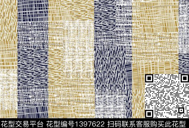 几何数码花型格子数码印花花型下载（图片编号: 1397622） - 瓦栏（Walan）