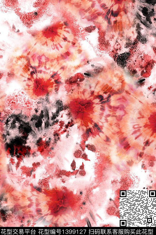 几何扎染花型民族风数码印花花型下载（图片编号: 1399127） - 瓦栏（Walan）