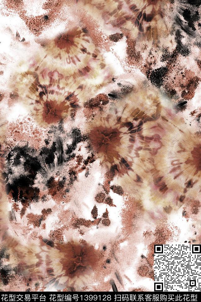 几何扎染花型民族风数码印花花型下载（图片编号: 1399128） - 瓦栏（Walan）