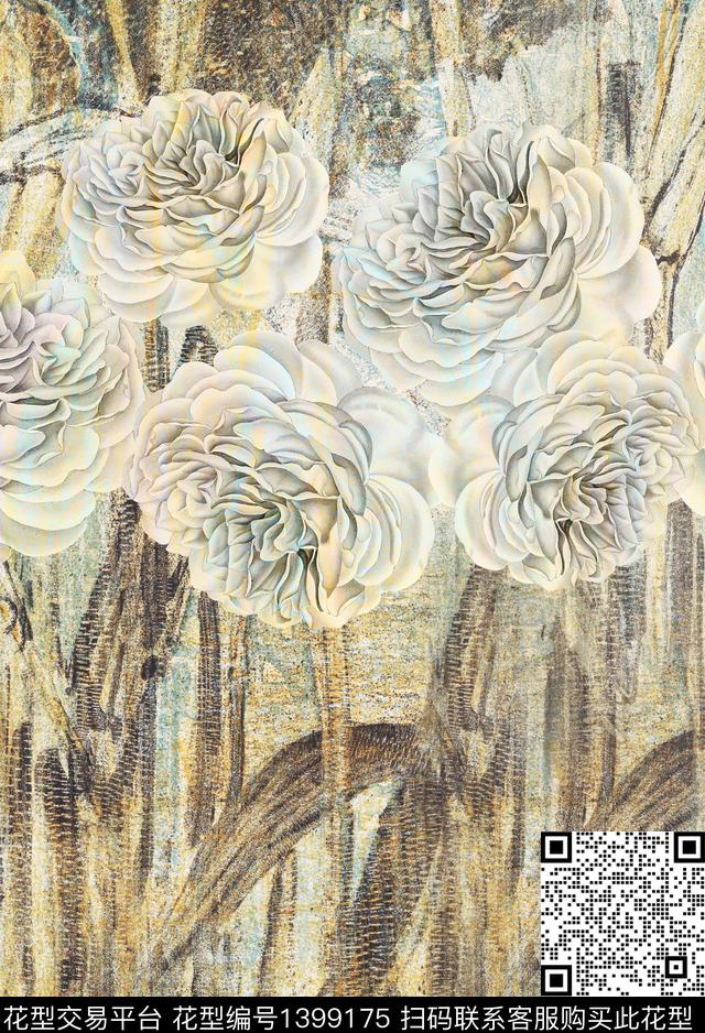 4.jpg - 1399175 - 肌理 花卉 版画 - 传统印花花型 － 女装花型设计 － 瓦栏