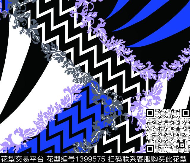 女装定位花连衣裙几何花卉数码印花花型下载（图片编号: 1399575） - 瓦栏（Walan）