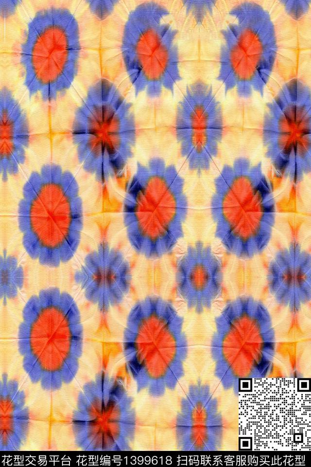扎染花型大牌风底纹数码印花花型下载（图片编号: 1399618） - 瓦栏（Walan）