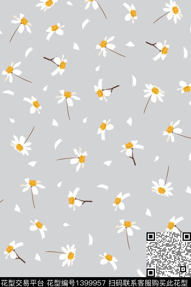 小碎花012.jpg - 1399957 - 花卉 花瓣 春夏花型 - 数码印花花型 － 女装花型设计 － 瓦栏