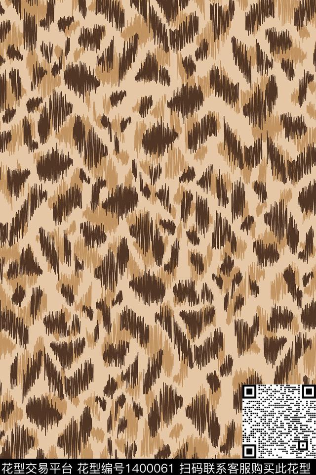 Z225.jpg - 1400061 - 豹纹 动物 动物纹 - 数码印花花型 － 女装花型设计 － 瓦栏