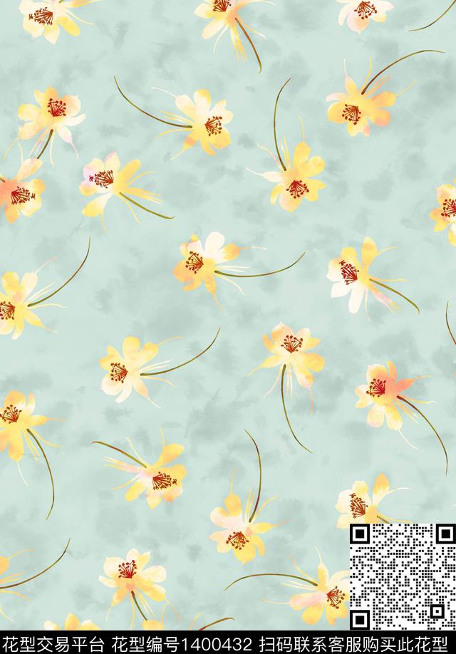 0225-C.jpg - 1400432 - 简约 数码花型 花卉 - 数码印花花型 － 女装花型设计 － 瓦栏