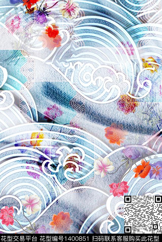 007.jpg - 1400851 - COACH 撞色 民族花卉 - 数码印花花型 － 女装花型设计 － 瓦栏