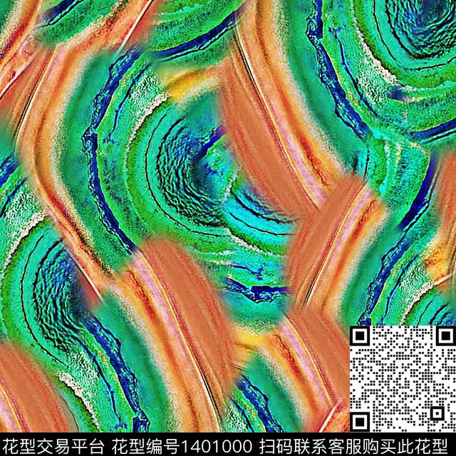 几何抽象手绘线条笔触数码印花花型下载（图片编号: 1401000） - 瓦栏（Walan）