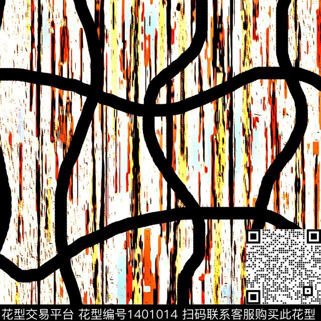 39012.jpg - 1401014 - 几何 格子 抽象 - 数码印花花型 － 女装花型设计 － 瓦栏