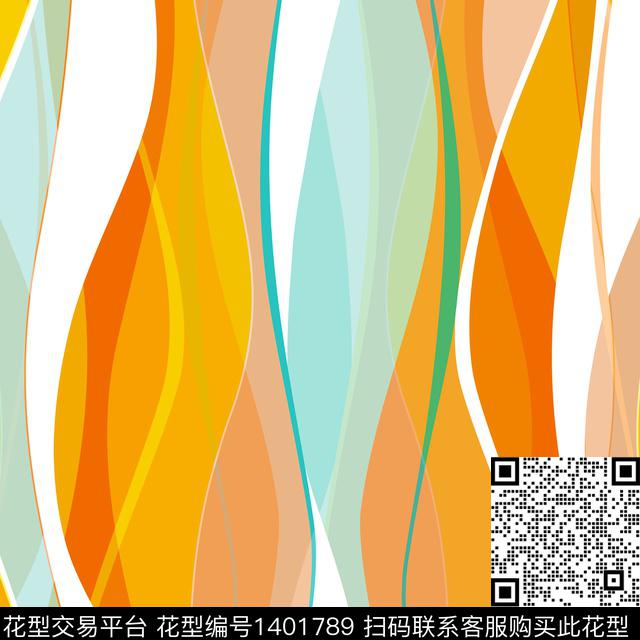 2021030401.jpg - 1401789 - 趋势花型 几何 大牌风 - 数码印花花型 － 女装花型设计 － 瓦栏