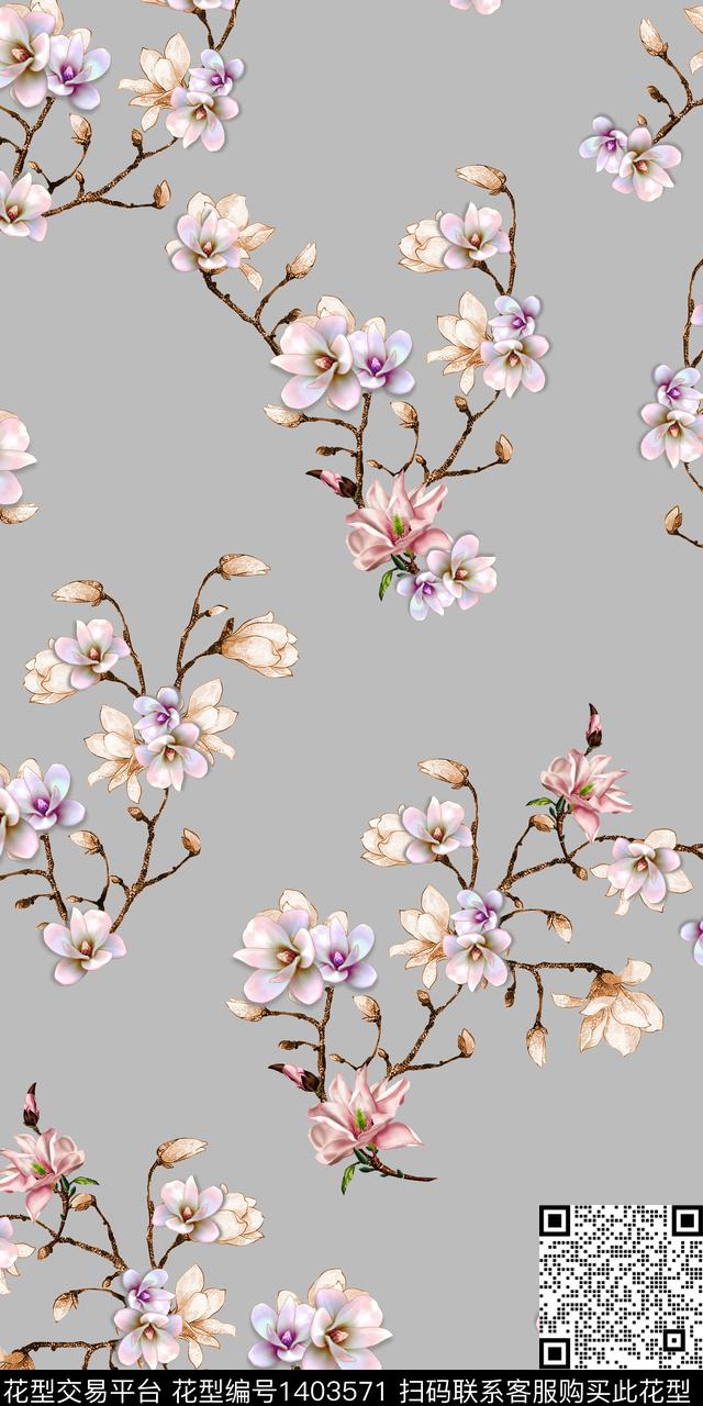 女装花卉小碎花数码印花花型下载（图片编号: 1403571） - 瓦栏（Walan）