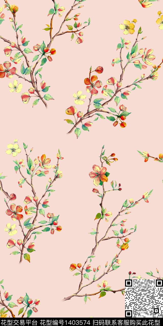 女装花卉小碎花数码印花花型下载（图片编号: 1403574） - 瓦栏（Walan）