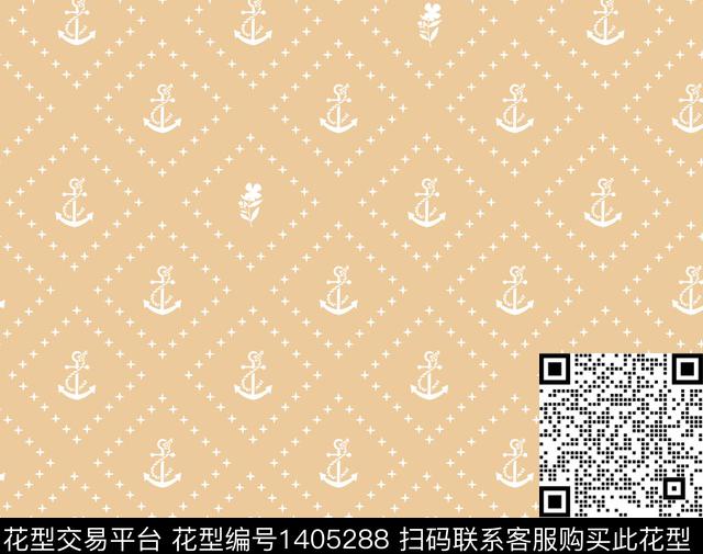 1900033.jpg - 1405288 - 航海 几何 衬衫 - 数码印花花型 － 女装花型设计 － 瓦栏