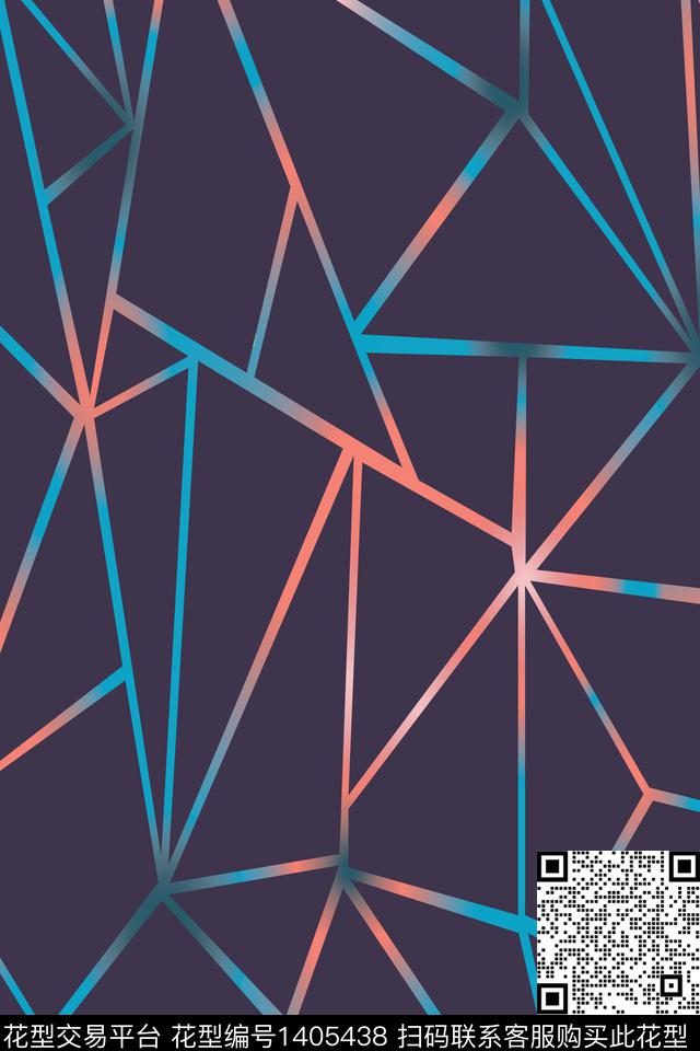 线条几何男装数码印花花型下载（图片编号: 1405438） - 瓦栏（Walan）