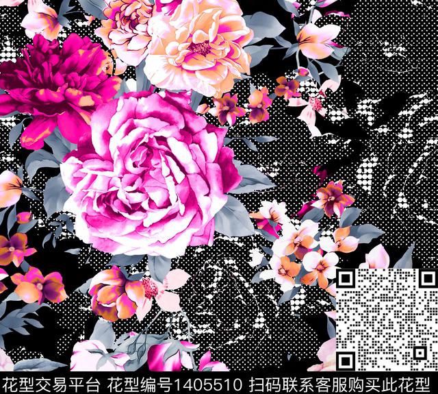 线条几何简约传统印花花型下载（图片编号: 1405510） - 瓦栏（Walan）