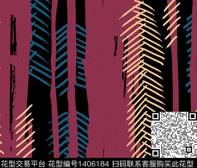 线条几何简约传统印花花型下载（图片编号: 1406184） - 瓦栏（Walan）