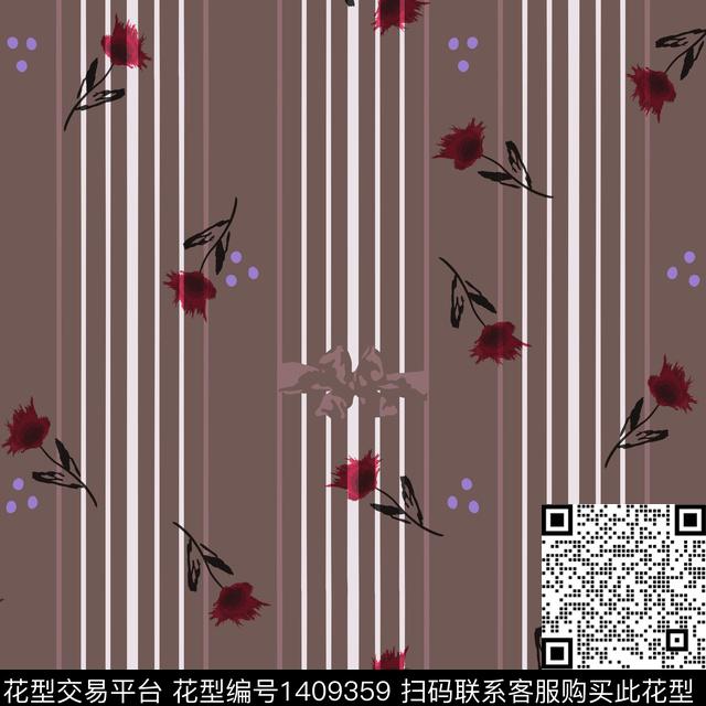 BSMYSJ0191.jpg - 1409359 - 几何 数码花型 花卉 - 数码印花花型 － 女装花型设计 － 瓦栏