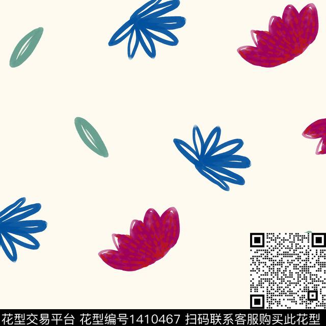 wlz210301.jpg - 1410467 - 几何 水彩 花卉 - 数码印花花型 － 童装花型设计 － 瓦栏