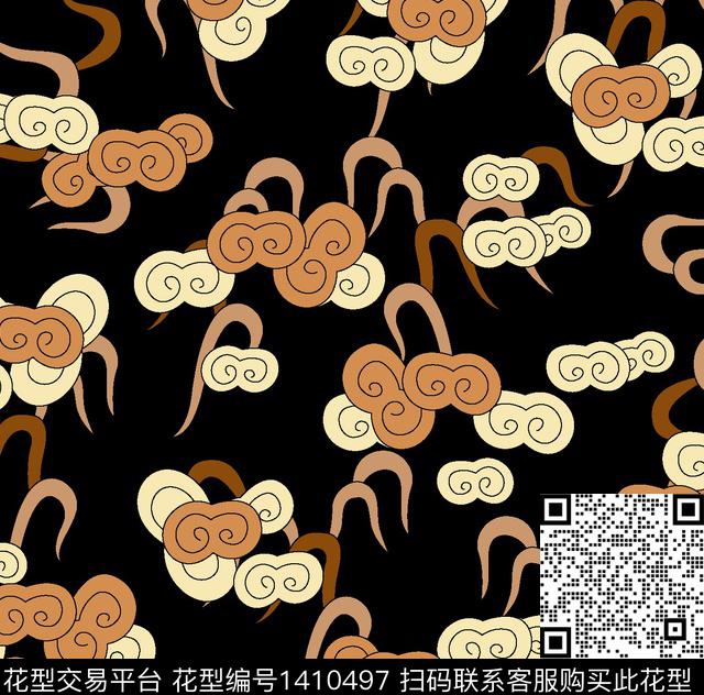 连衣裙女装休闲数码印花花型下载（图片编号: 1410497） - 瓦栏（Walan）
