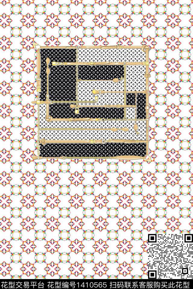 qx2010.jpg - 1410565 - 几何 大牌风 围巾 - 数码印花花型 － 女装花型设计 － 瓦栏