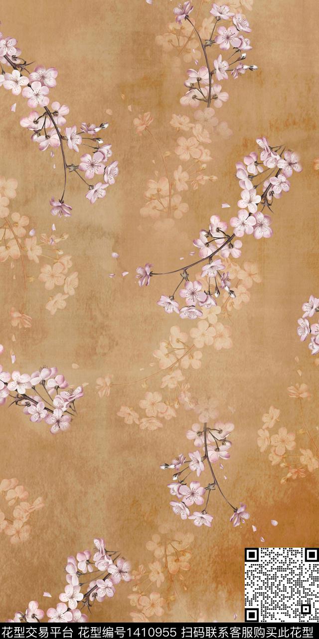 女装花卉数码印花花型下载（图片编号: 1410955） - 瓦栏（Walan）