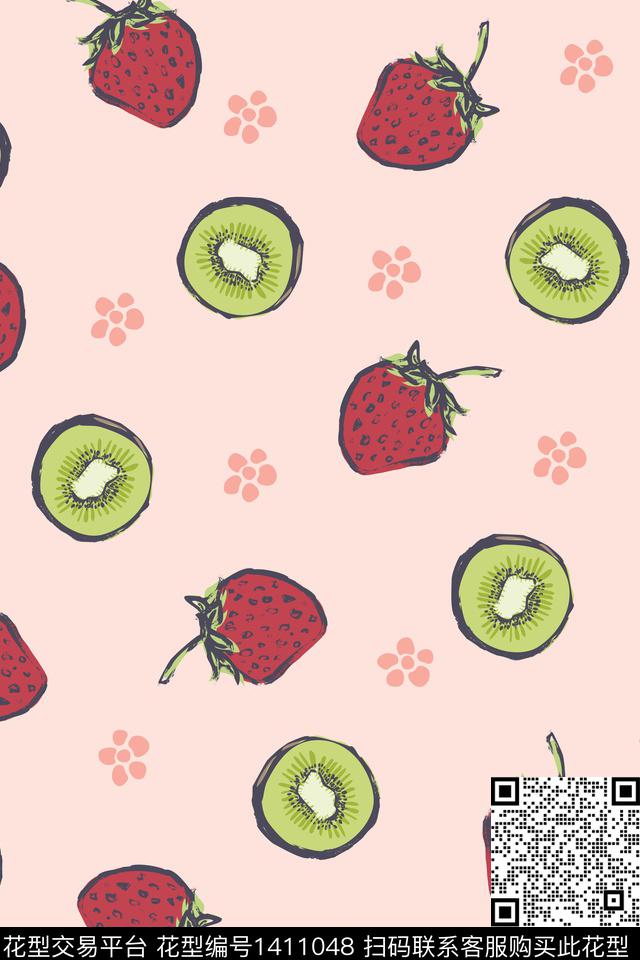 002.jpg - 1411048 - 水果 大牌风 草莓 - 数码印花花型 － 女装花型设计 － 瓦栏