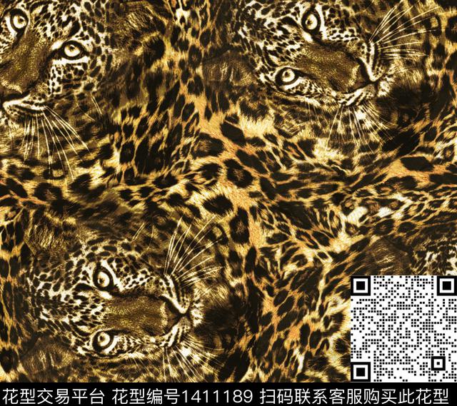 数码花型豹纹动物数码印花花型下载（图片编号: 1411189） - 瓦栏（Walan）