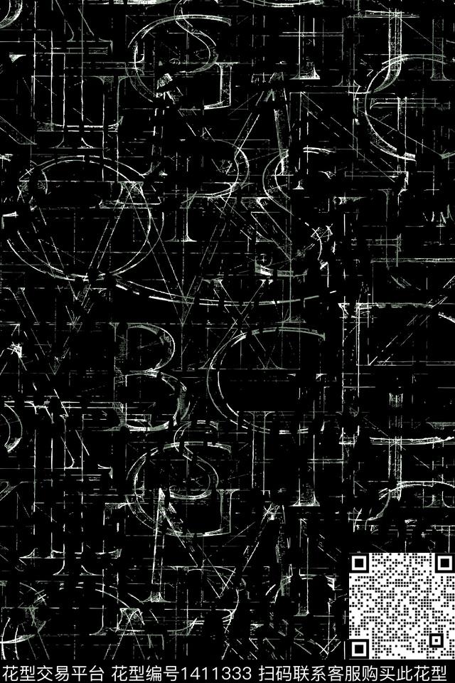 EDZ-14.jpg - 1411333 - 字母 格子 迷彩 - 数码印花花型 － 男装花型设计 － 瓦栏