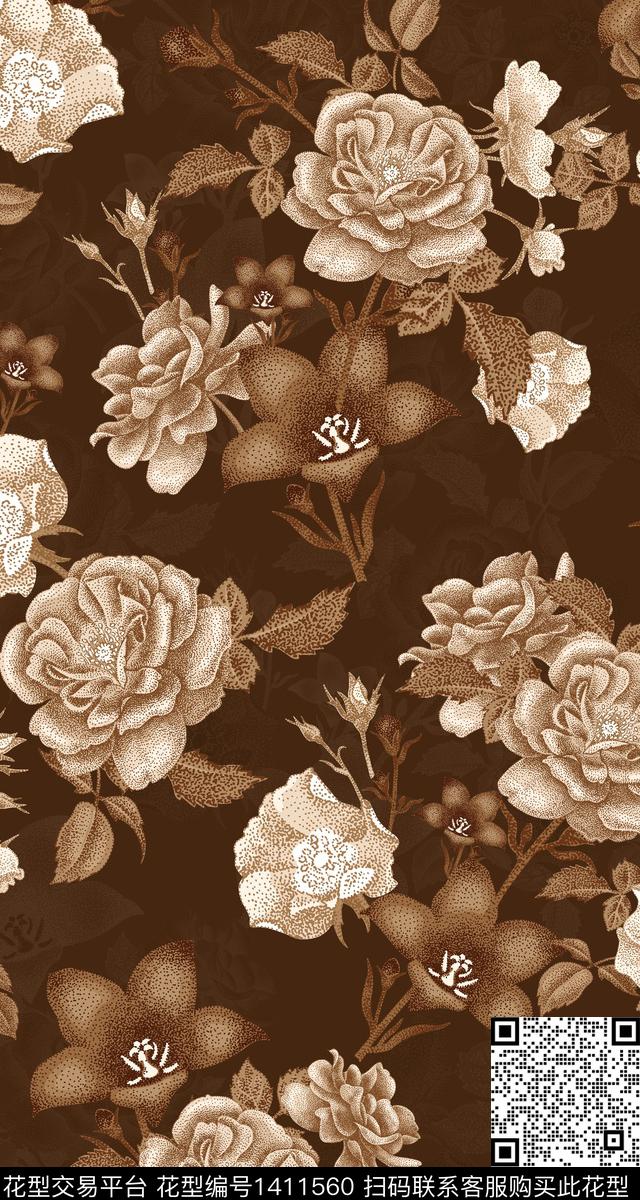 xZ1698.jpg - 1411560 - 肌理 抽象 真丝 - 数码印花花型 － 女装花型设计 － 瓦栏