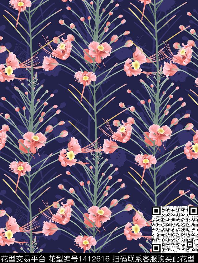 2021-04-11.jpg - 1412616 - 女装 花卉 深色底花卉 - 数码印花花型 － 女装花型设计 － 瓦栏