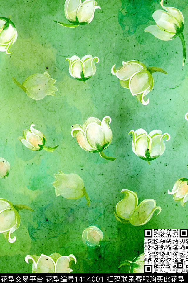 202104-1.jpg - 1414001 - 数码花型 花卉 小碎花 - 数码印花花型 － 女装花型设计 － 瓦栏