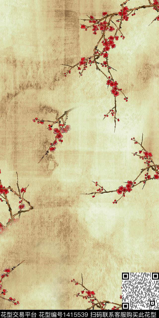 女装花卉数码印花花型下载（图片编号: 1415539） - 瓦栏（Walan）