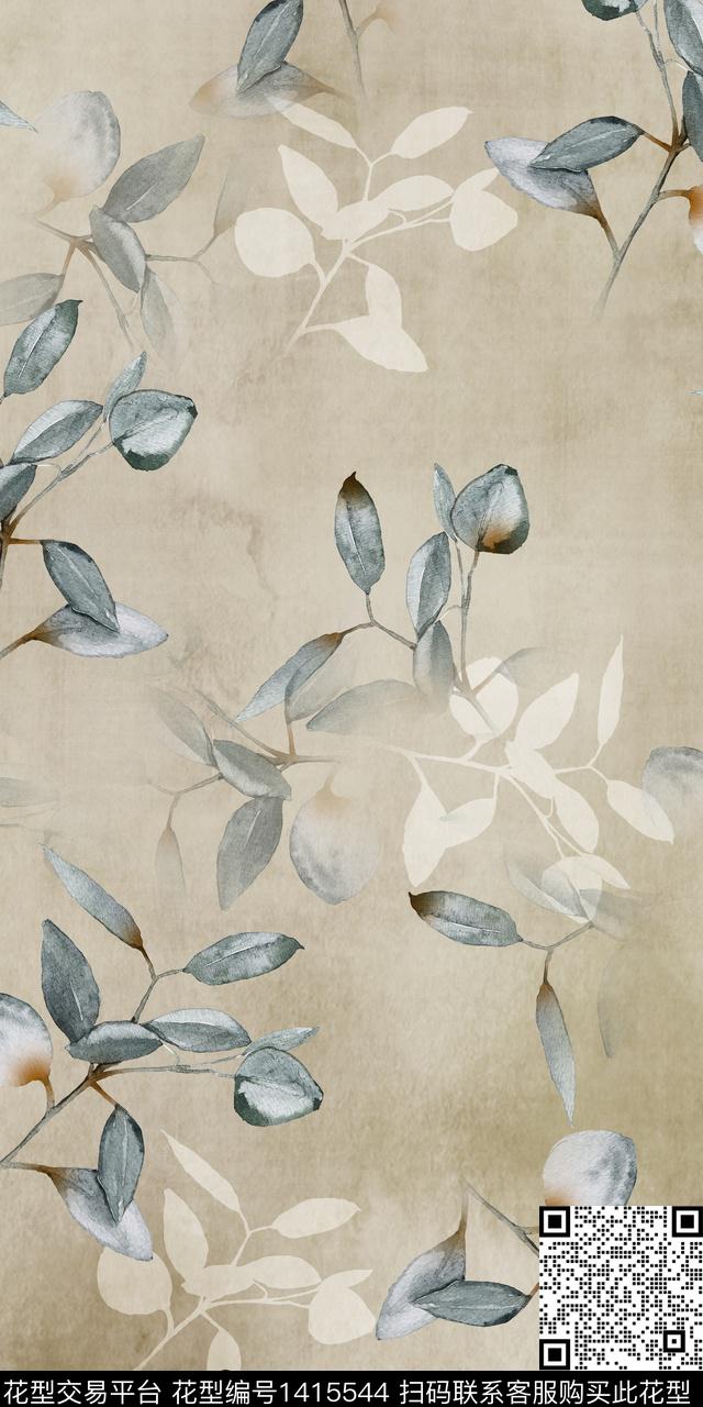 女装花卉数码印花花型下载（图片编号: 1415544） - 瓦栏（Walan）