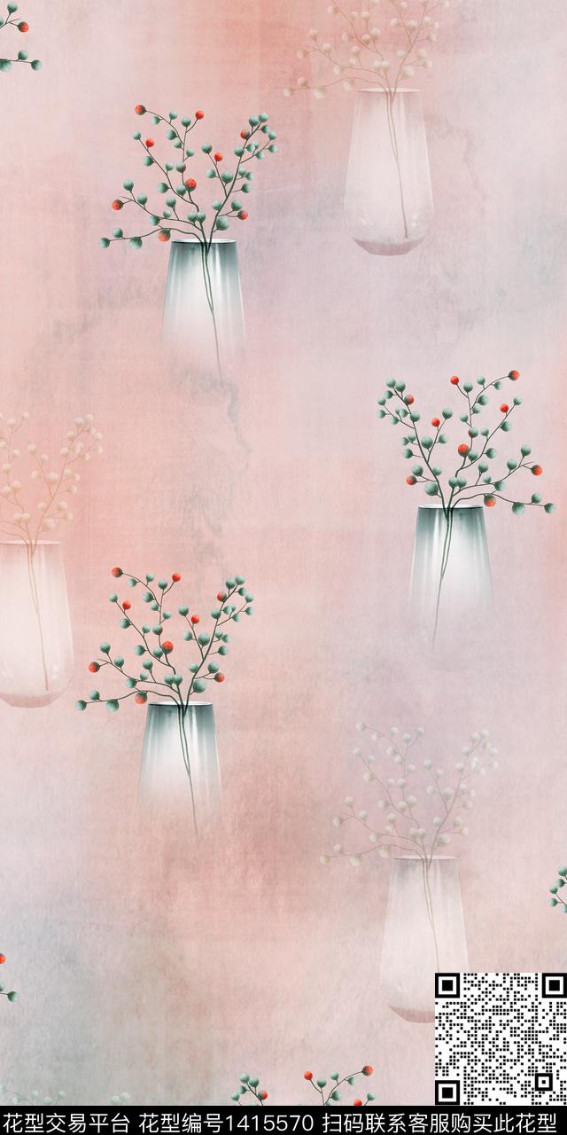 女装花卉数码印花花型下载（图片编号: 1415570） - 瓦栏（Walan）