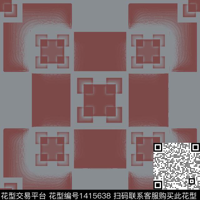 b11.jpg - 1415638 - 几何 混合拼接 条纹 - 数码印花花型 － 床品花型设计 － 瓦栏