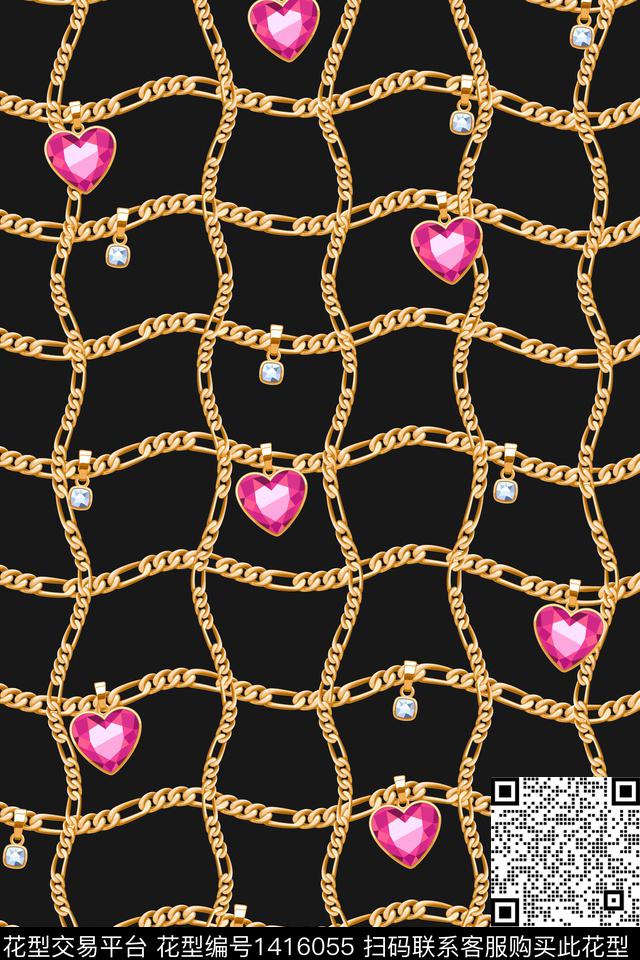 链条016.jpg - 1416055 - 珠宝宝石 链条 大牌风 - 数码印花花型 － 女装花型设计 － 瓦栏