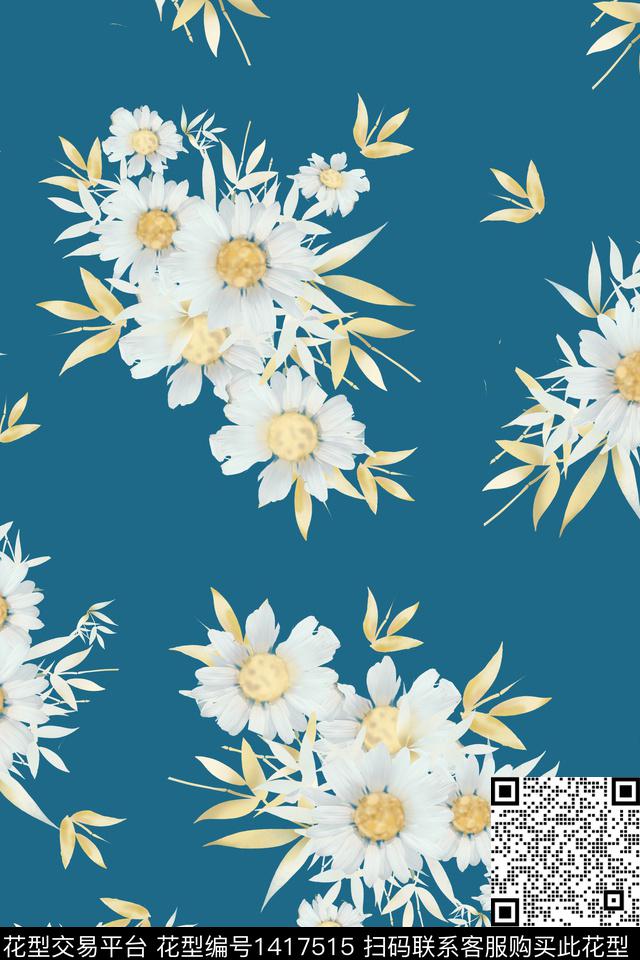 WLHDN032.jpg - 1417515 - 花卉 年轻女性 小碎花 - 数码印花花型 － 女装花型设计 － 瓦栏