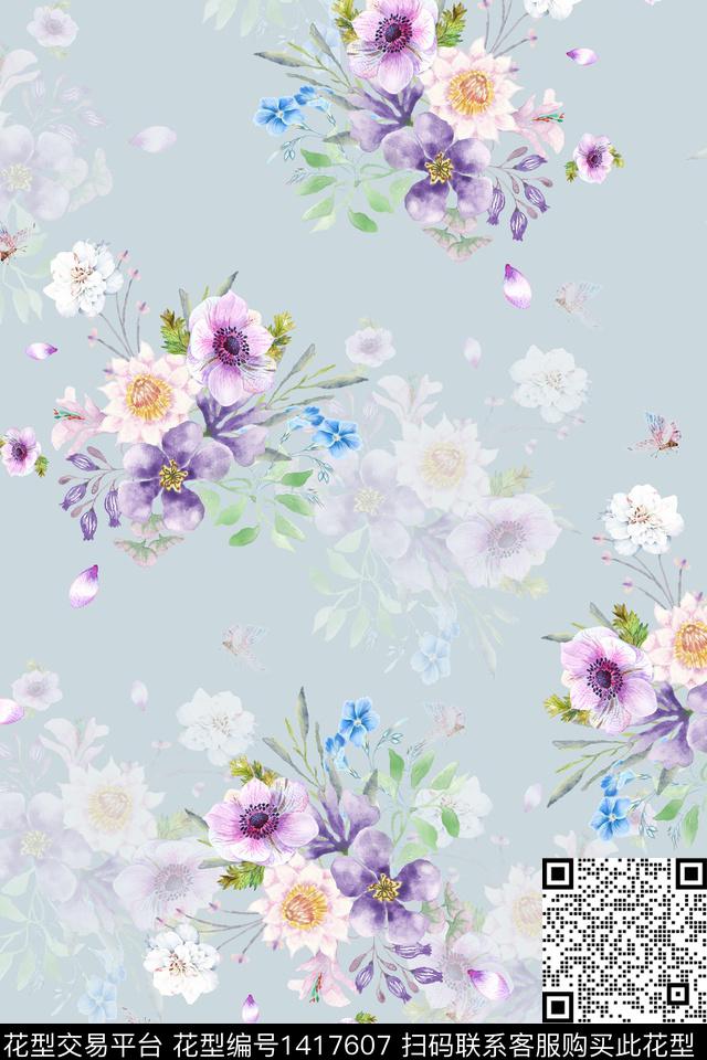 WLHDN045.jpg - 1417607 - 迪拜花卉 花卉 年轻女性 - 数码印花花型 － 女装花型设计 － 瓦栏