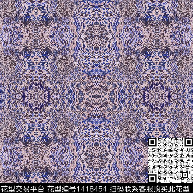 扎染花型迷彩小碎花数码印花花型下载（图片编号: 1418454） - 瓦栏（Walan）
