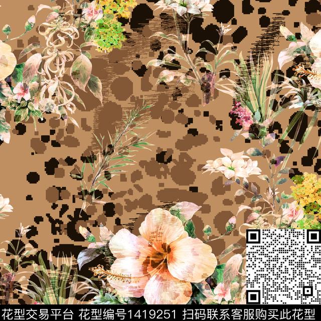 20210508-女1.jpg - 1419251 - 字母 数码花型 扎染花型 - 数码印花花型 － 女装花型设计 － 瓦栏