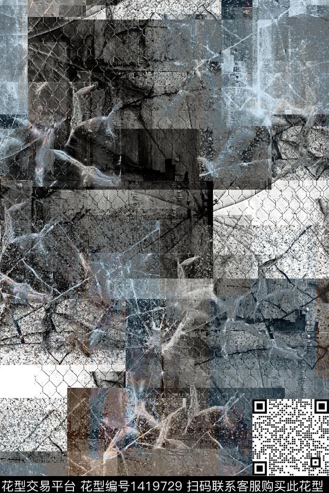 未标题-101.jpg - 1419729 - 抽象男装 家居服 户外 - 数码印花花型 － 男装花型设计 － 瓦栏
