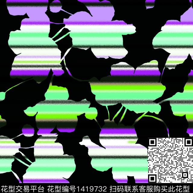 简约花卉热带花型数码印花花型下载（图片编号: 1419732） - 瓦栏（Walan）